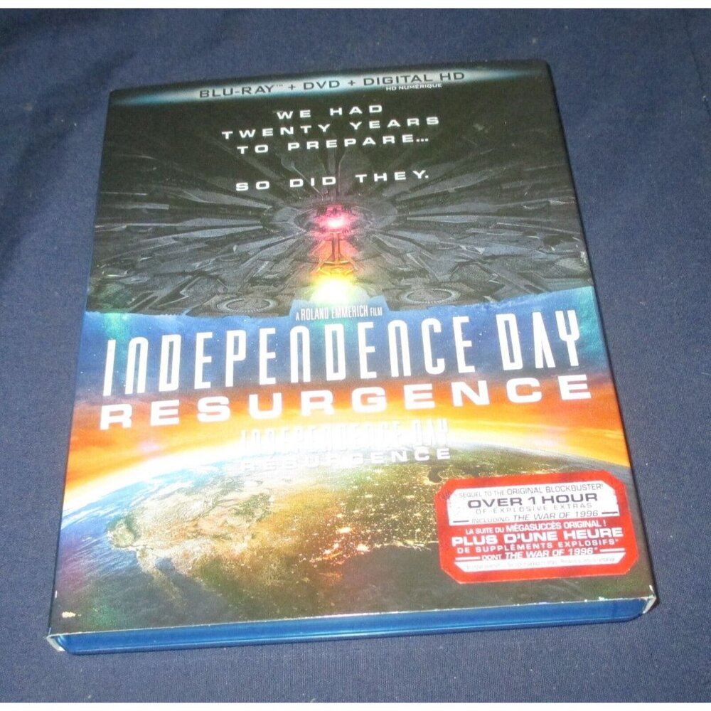 Independence Day: Resurgence (Blu-ray/DVD, 2016, 2-Disc Set, Canadian)
